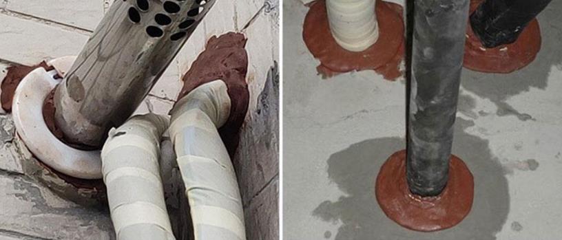 Application de boue ignifuge